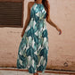 Robe bohème sans manches à col licou, jupe décontractée pour les vacances