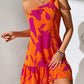 Women's Oblique Shoulder Strap Fashion Printing Dress