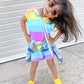Girls Rainbow Jumpsuit Western-style Princess Sleeveless Vest Dress