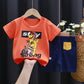 Hildren's Short-sleeved Suit Summer Cotton T-shirt