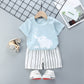 Costume à manches courtes pour enfants, beaux vêtements pour garçons