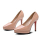 Stiletto Heel 10cm Pointed-toe Waterproof Platform Pumps Small Size
