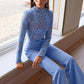 Women's Lace Fashion Long Tassel Jumpsuit