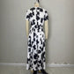 Modern Art-Style Black-and-White Abstract Print Dress