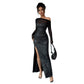 Elegant Graceful Style Tube Top Long Sleeve Dress Dress Women's Clothing