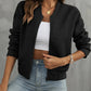 Women's Versatile Long Sleeved Zippered Solid Color Jacket