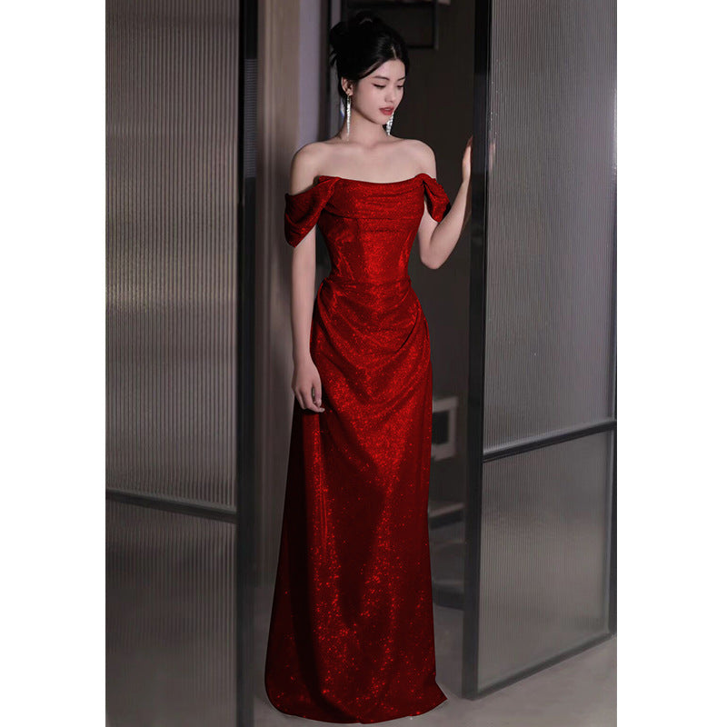 Women's Shiny Banquet Host Dress