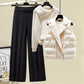 Sweater Thickened Slimming High Waist Hemp Pattern Wide Leg Pants