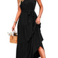 Halter Lace-up Casual Loose Stitching Dress