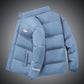 Men And Women Solid Color Stand-up Collar Bread Clothes Loose Cotton Jacket