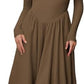 Women's Solid Color Long Sleeve Bottoming Dress