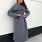 European And American Loose Leisure Warm Long Stand-up Collar Cotton Coat Jacket