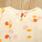 Robe à rayures citron cerise pour fille
