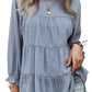 Loose Chiffon Shirt Round Neck Ruffle Top