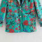 Retro Marine Life Print Mid-length Two-button Casual Suit