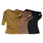 Women's Fashion Shoulder-baring Asymmetric Top