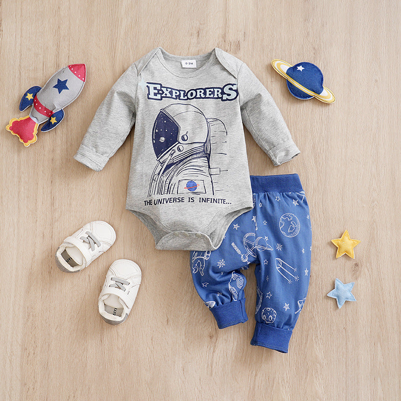 Combinaisons pour bébés et nourrissons d'un an, vêtements de printemps pour enfants, deux pièces
