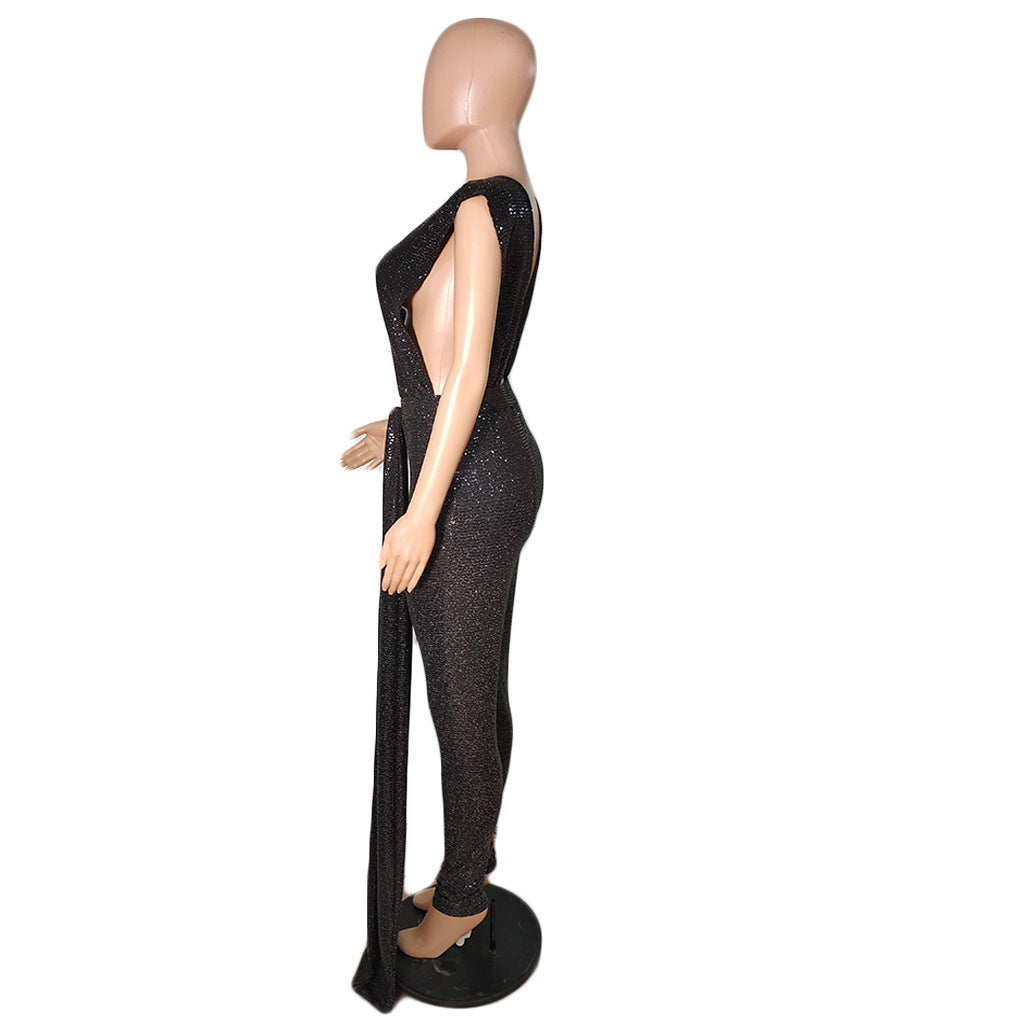 Combinaison sexy à paillettes pour femme
