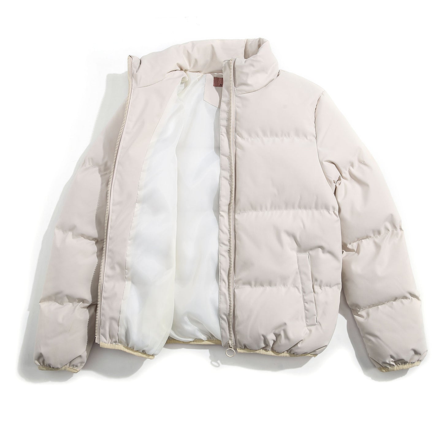 Solid Color Short Padded Coat  Bread Coat Stand-up Collar Coat