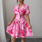 New Springautumn Womens Fashion Versatile Set Elegant Floral-print Casual Two-piece Outfit