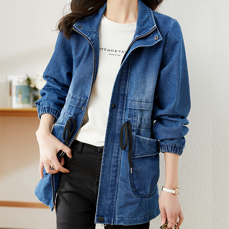 Veste en jean personnalisée à la mode pour femmes