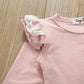 Ensemble pantalon long en dentelle et coton pour bébé et enfant en bas âge