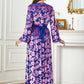 Printed Velvet Two-piece Suit Women's Dress Evening Dress