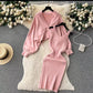 Women's Two-Piece Set V-Neck Slip Dress