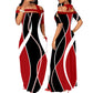 Digital Printing Off-the-shoulder Strap Tube Top Dress