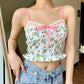 Small Floral Lace Stitching Lace Vest