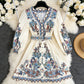 Womens Holiday-Style Casual Printed Dress