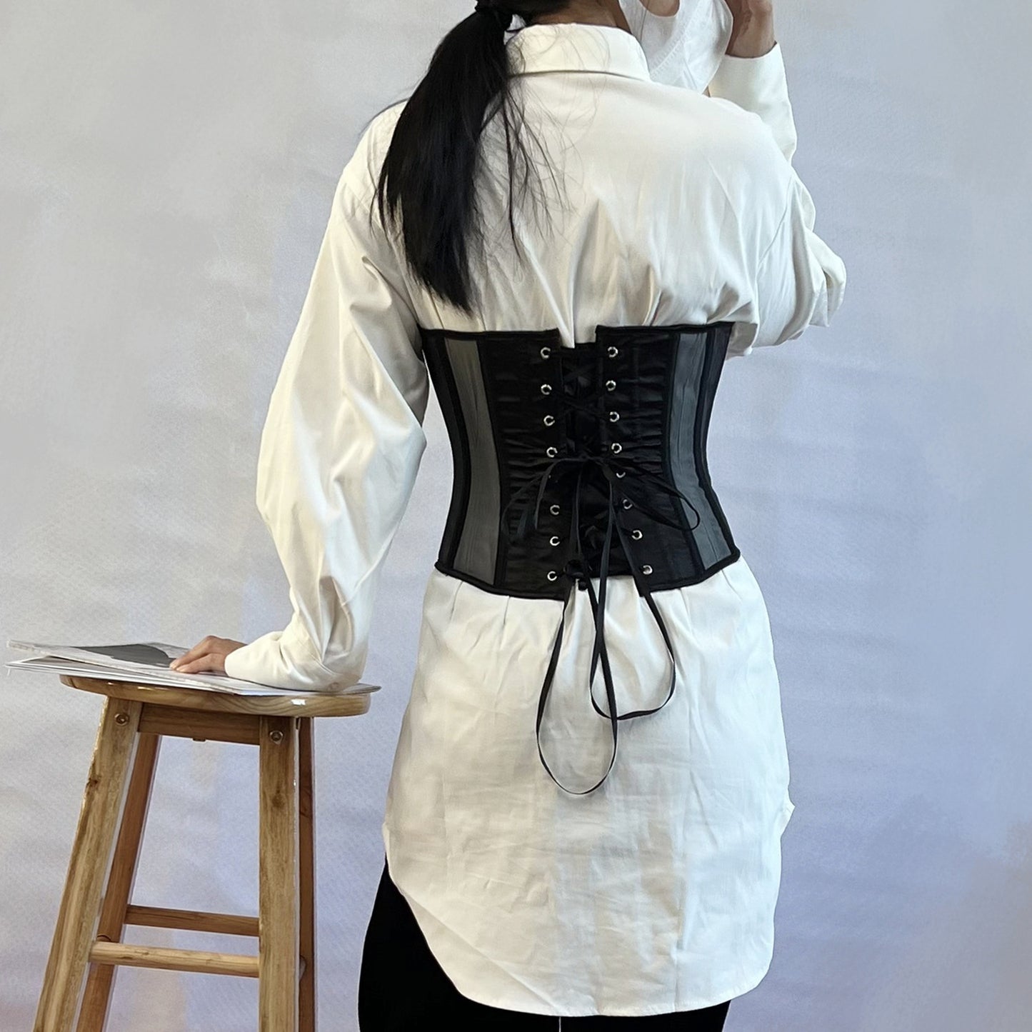 Women's Fashion Mesh Tight Strappy Bustier Top