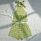 Vacation Style Sling Top Beach Short Suit