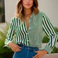 Printed Loose Casual Women's Shirt Long Sleeve Top
