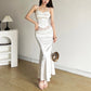 Slim-fitting Suspenders Vest Fashion High Waist Skirt Suit