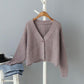Nouveaux vêtements d'automne et d'hiver pour femmes, manteau ample, doux, épais, court, cardigan
