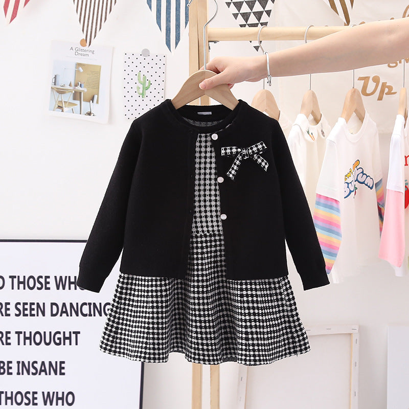 Jacket Vest Autumn Winter Girls Vest Skirt