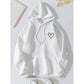 Sweat à capuche brossé style coréen pour femme, style décontracté