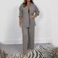 Solid Color Long Sleeve Cardigan Shirt Women
