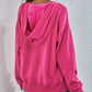 Women's Hoodie Sweatshirt Sports Casual Candy Color Long Sleeve Tops Clothes
