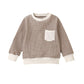 Pull rayé à manches longues et poches pour fille