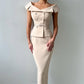 Elegant Double Breasted Waist-controlled Top Sheath Skirt Fashion Suit