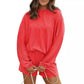 Women's Long-sleeve Shirt Shorts Two-piece Set