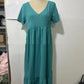 Casual Solid Color And V-neck Pocket Dress