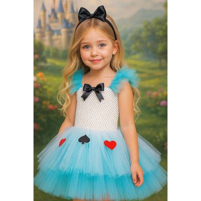 Girls Princess Cartoon Peach Heart Halloween Performance Dress