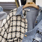 Design Sense Denim Jacket Female Hong Kong Flavor Retro Loose Casual Small Fragrance Top