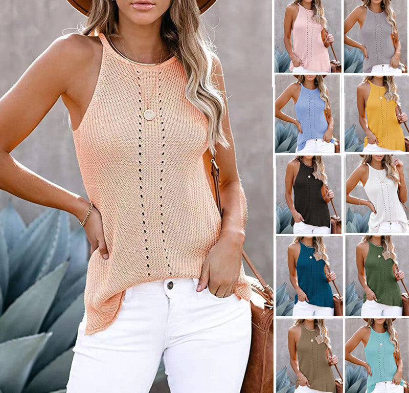 Women's New European And American Loose Vest Knitted Beach