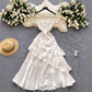 Women's Fashion Ruffles Slim Strap Dress