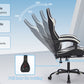Gaming Chair With Footrest, Ergonomic Computer Chair With Headrest And Lumbar Support, Breathable Material Height Adjustable Video Game Chairs For Adults, Black White