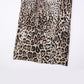 Female Animal Print Backless Dress